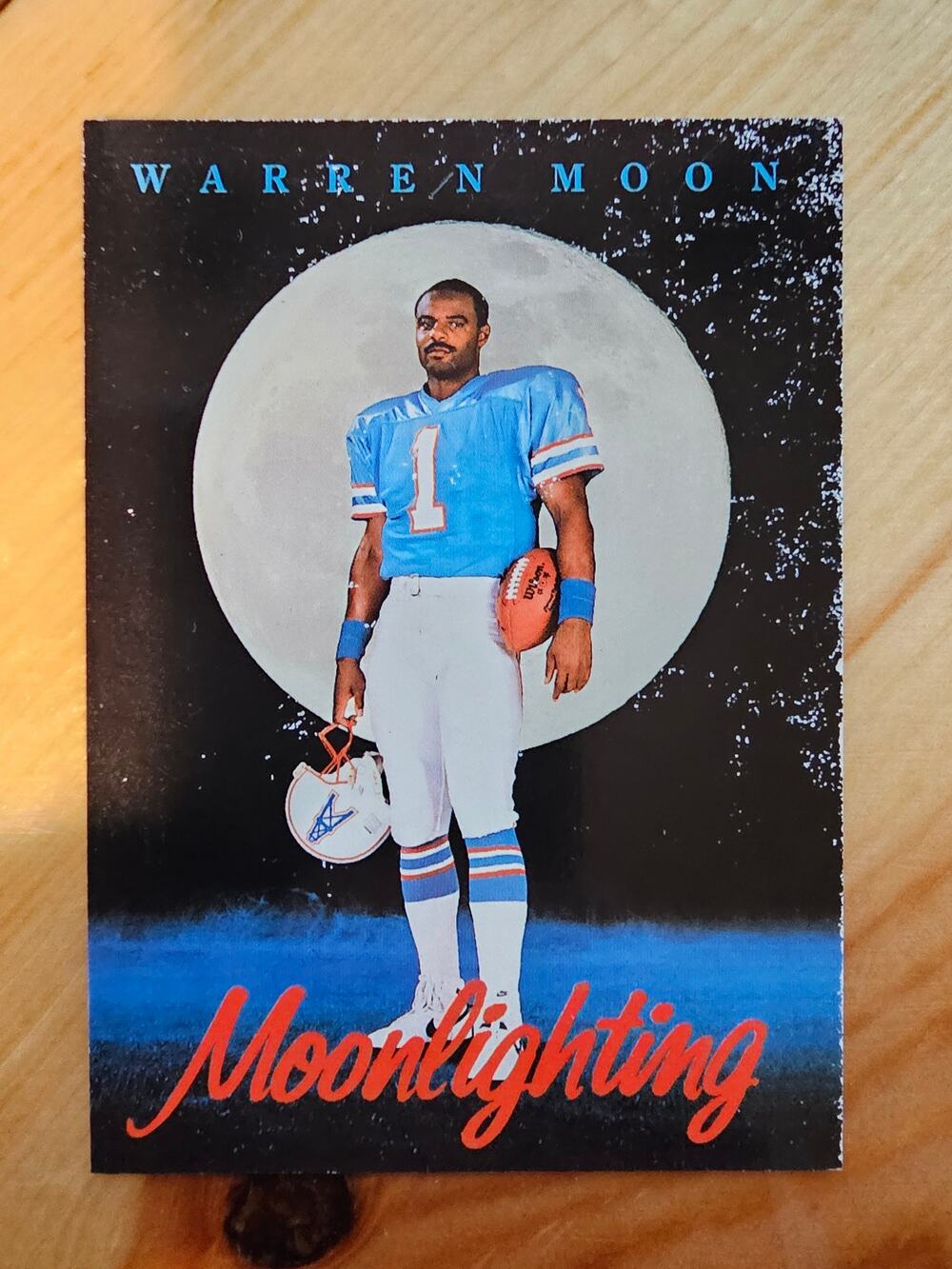 Warren Moon 1992 Skybox Primetime #211 - Moonlighting - NFL - Fresh Pull